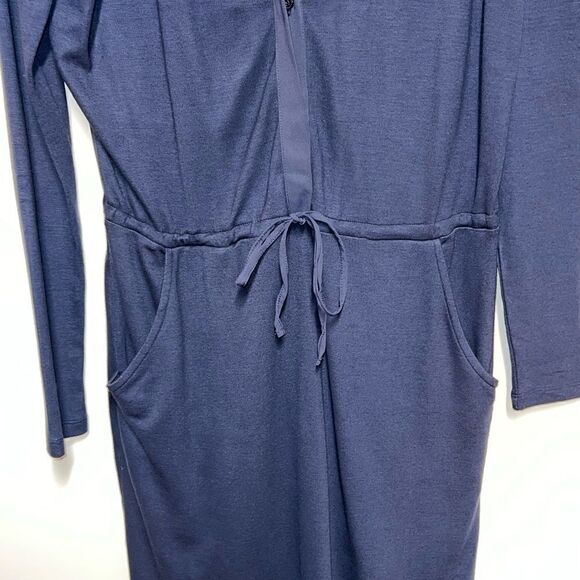 NWT French Connection Fast Grace Pleat Dress Navy Sz Womens 4 - Picture 4 of 7